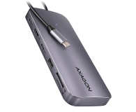 AXAGON HMC-6GM2 Wieloportovy hub USB 6in1, 10Gbps, USB-A, USB-C, HDMI 4K/60Hz, M.2 NVMe/SATA, SD/microSD, PD 100W, 20cm USB-C kabel - 1185574 - zdjęcie 1